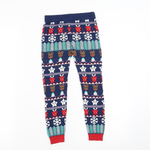 Sainsburys Girls Blue   Carrot Trousers Size 4-5 Years - christmas leggings
