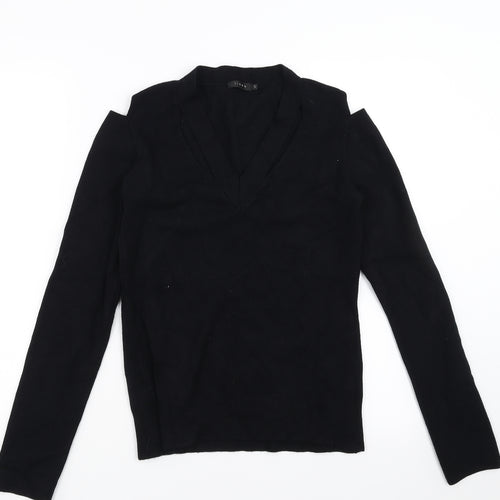 Linea Womens Black   Pullover Jumper Size S