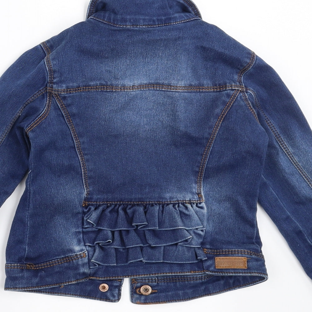 Bassike Girls Blue  Denim Jacket  Size 4-5 Years