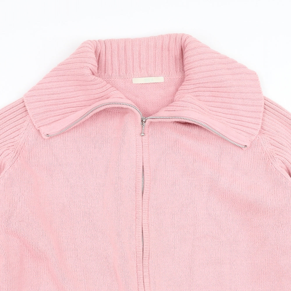Marks and Spencer Womens Pink   Full Zip Jumper Size 22