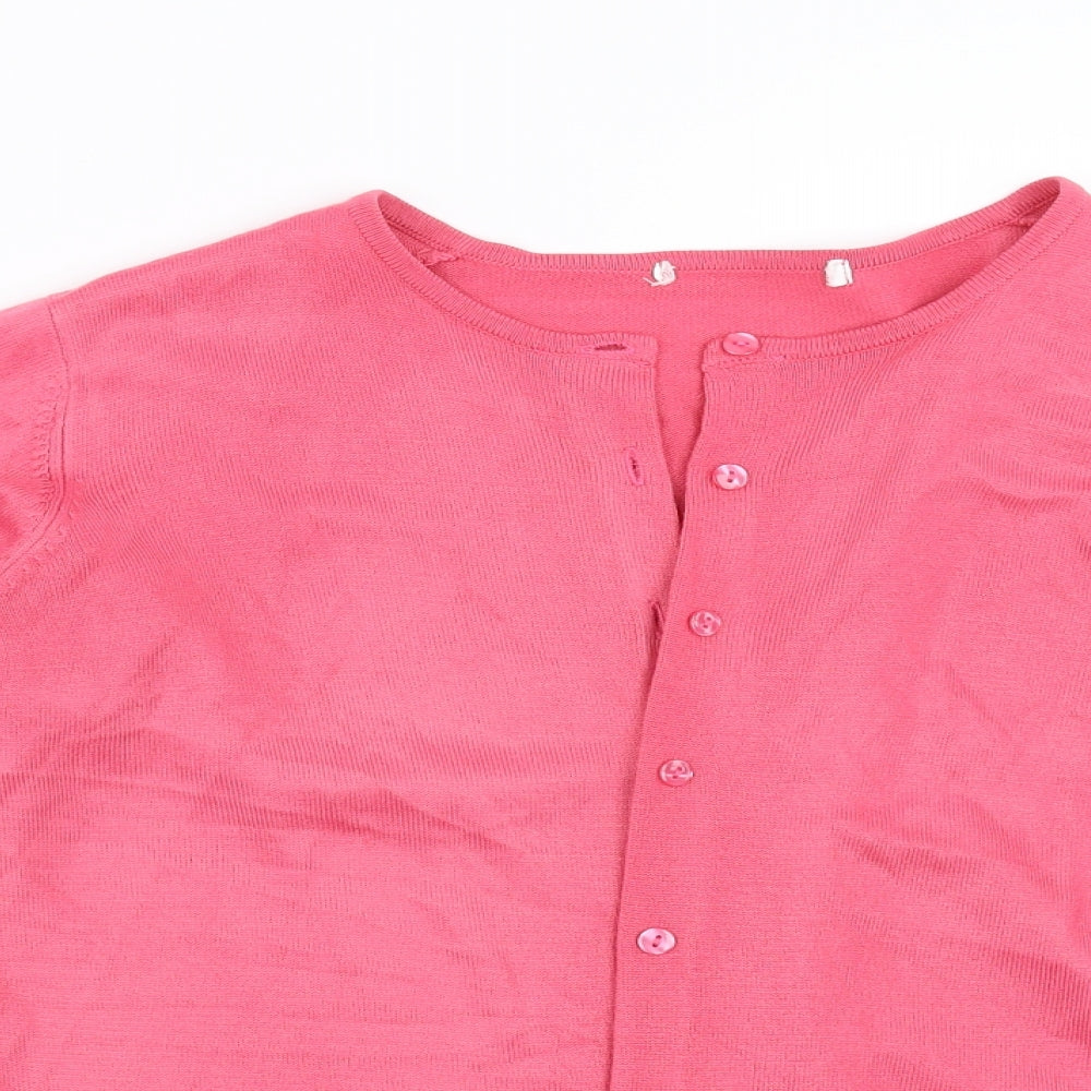 Marks and Spencer Womens Pink   Cardigan Jumper Size 16