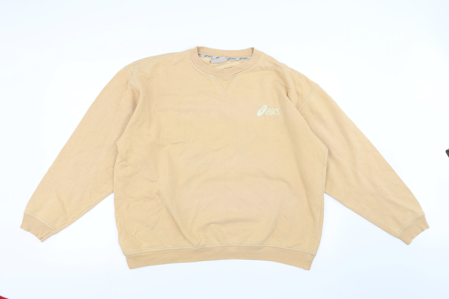 ASICS Mens Yellow   Pullover Sweatshirt Size L