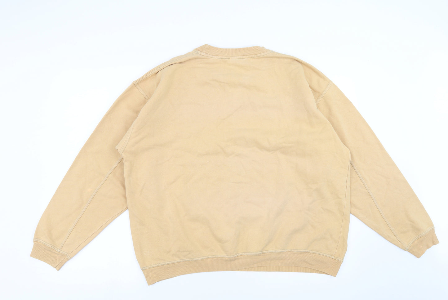ASICS Mens Yellow   Pullover Sweatshirt Size L