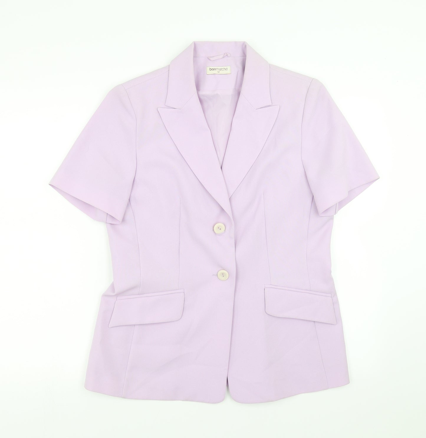 Bonmarché Womens Purple   Jacket Suit Jacket Size 12  - Shoulder Pads