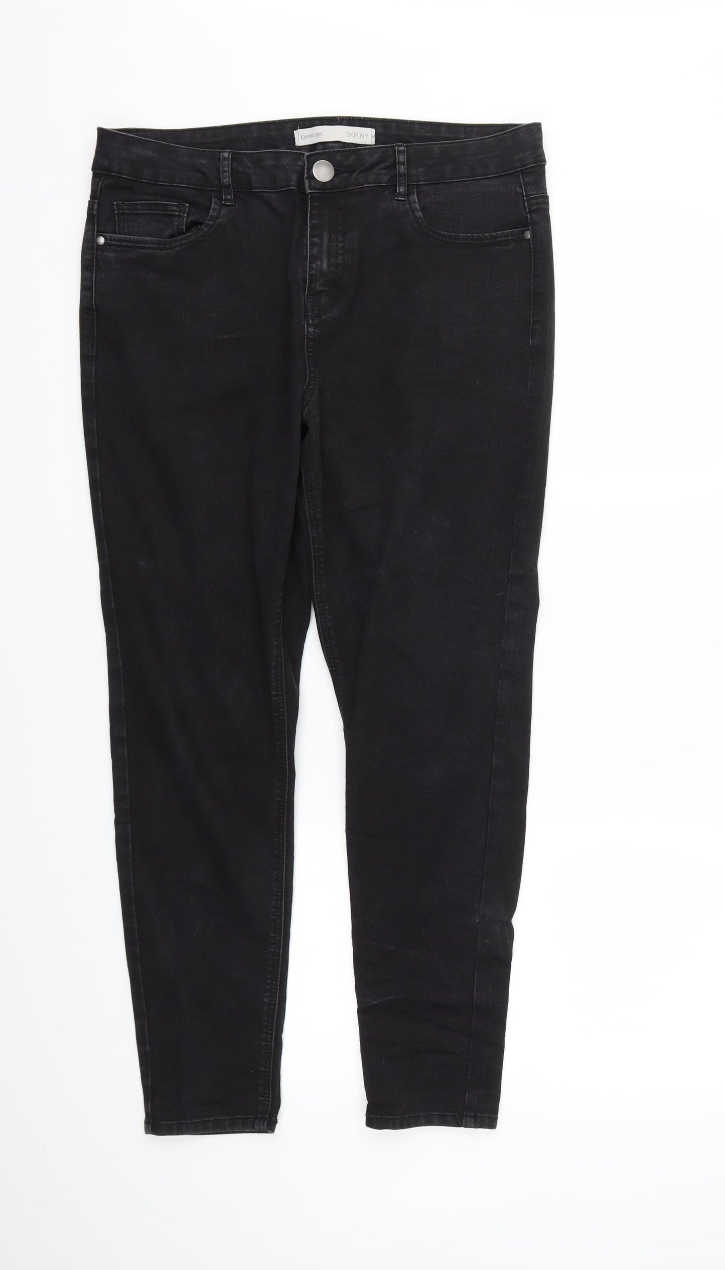George Womens Black   Skinny Jeans Size 14 L26 in