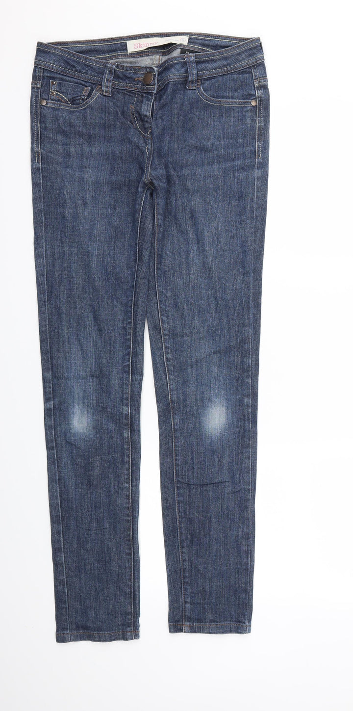 Next Womens Blue Skinny Jeans Size 8 L30 in