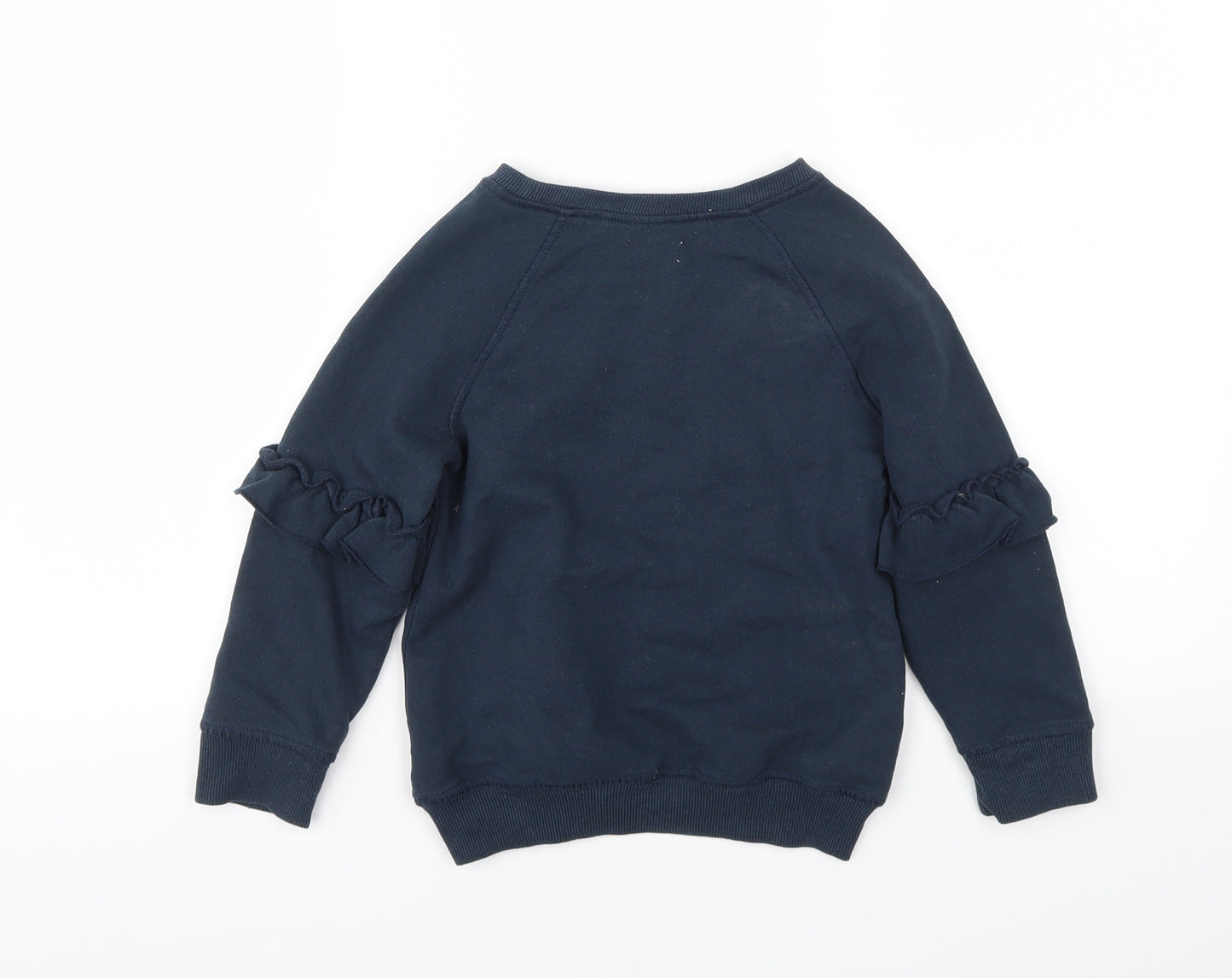 Next  Girls Blue Animal Print  Pullover Jumper Size 4 Years