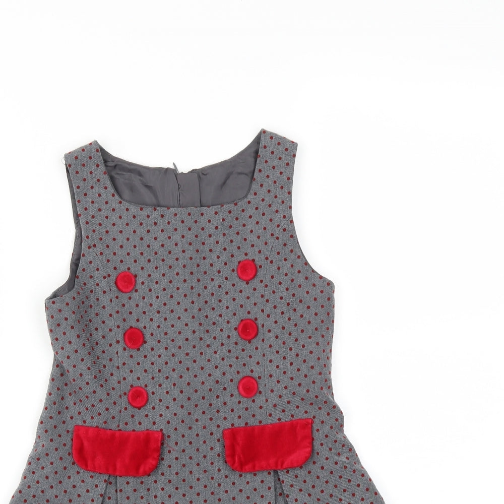 Miranda Girls Grey   Fit & Flare  Size 6 Years