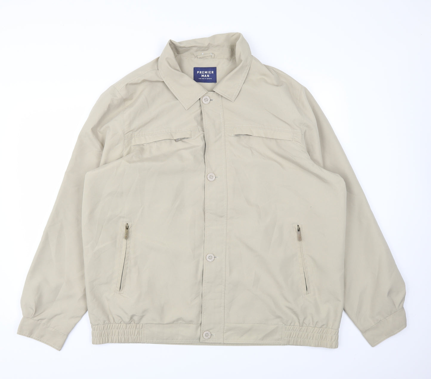 premier man Mens Beige   Jacket Coat Size XL