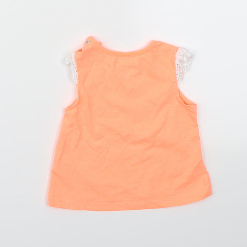 Nutmeg Girls Orange   Basic T-Shirt Size 3-6 Months