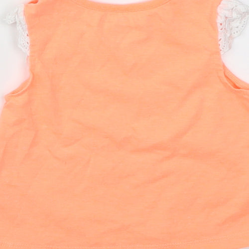 Nutmeg Girls Orange   Basic T-Shirt Size 3-6 Months