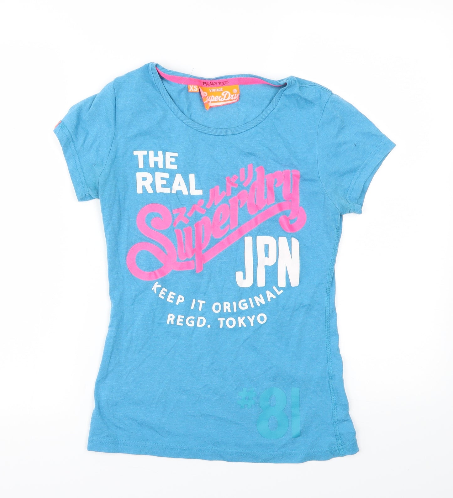 Superdry Womens Blue   Basic T-Shirt Size XS