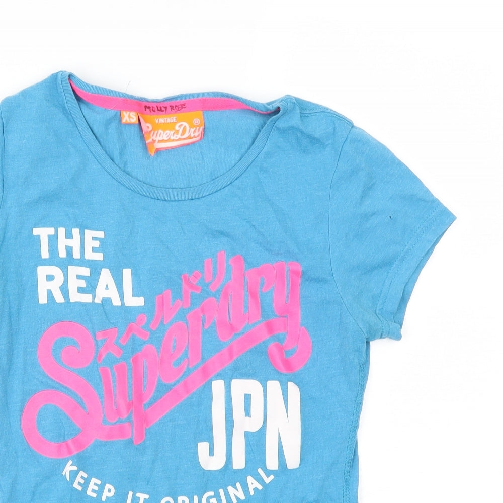 Superdry Womens Blue   Basic T-Shirt Size XS