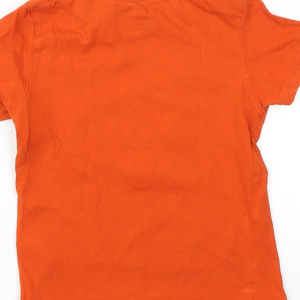 PEP&CO  Boys Orange Animal Print  Basic T-Shirt Size 2-3 Years