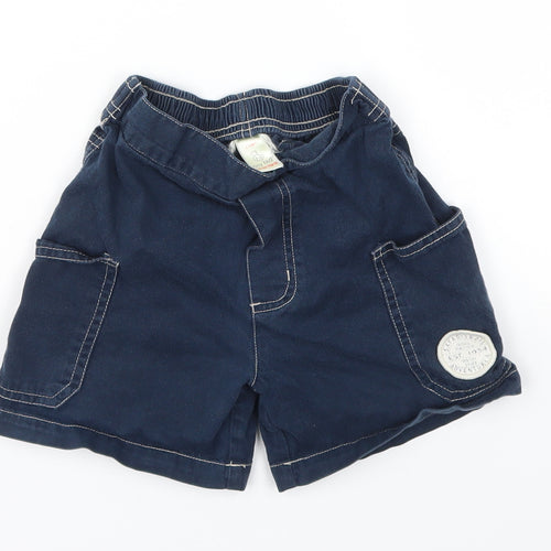 TINY TED  Boys Blue Animal Print  Chino Shorts Size 2-3 Years