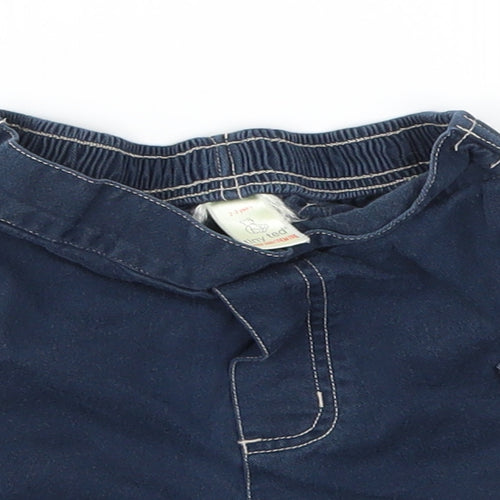 TINY TED  Boys Blue Animal Print  Chino Shorts Size 2-3 Years