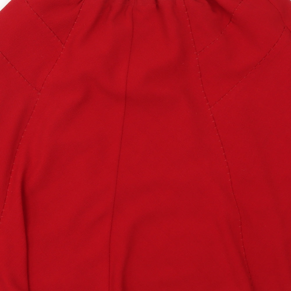 M&S Womens Red   Flare Skirt Size 20  - Stretch waistband