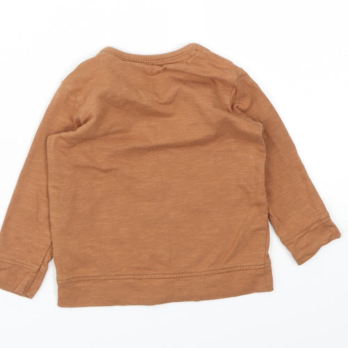 George Boys Brown Animal Print   T-Shirt Size 6-9 Months