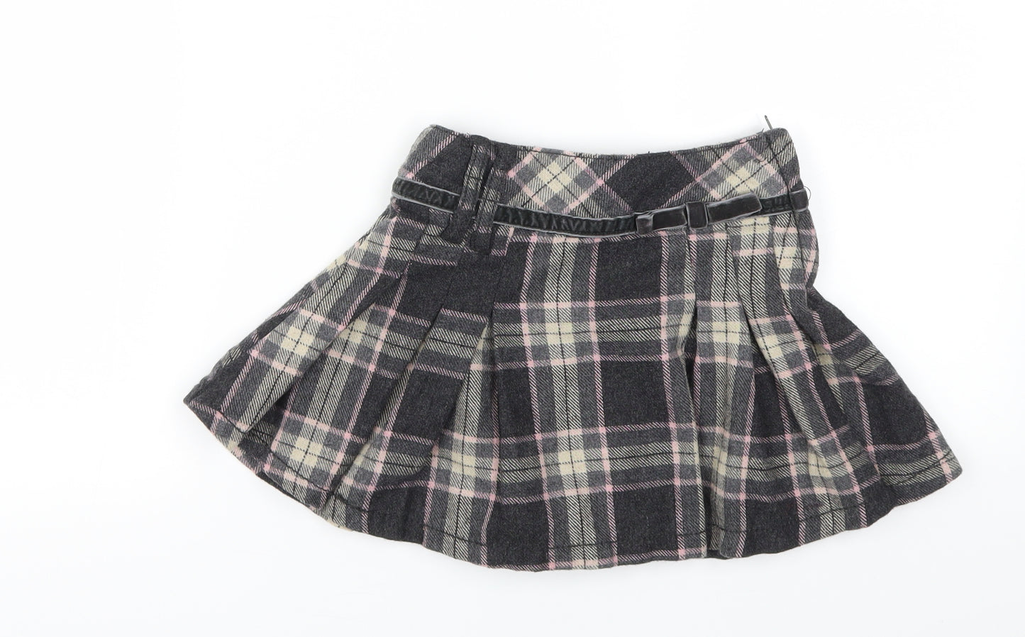 Next  Girls Brown Check  Flare Skirt Size 3 Years