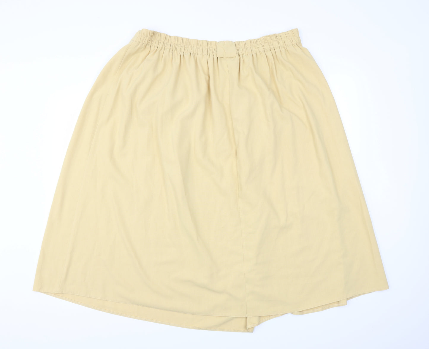 Preworn Womens Yellow   Flare Skirt Size 24  - Stretch waistband
