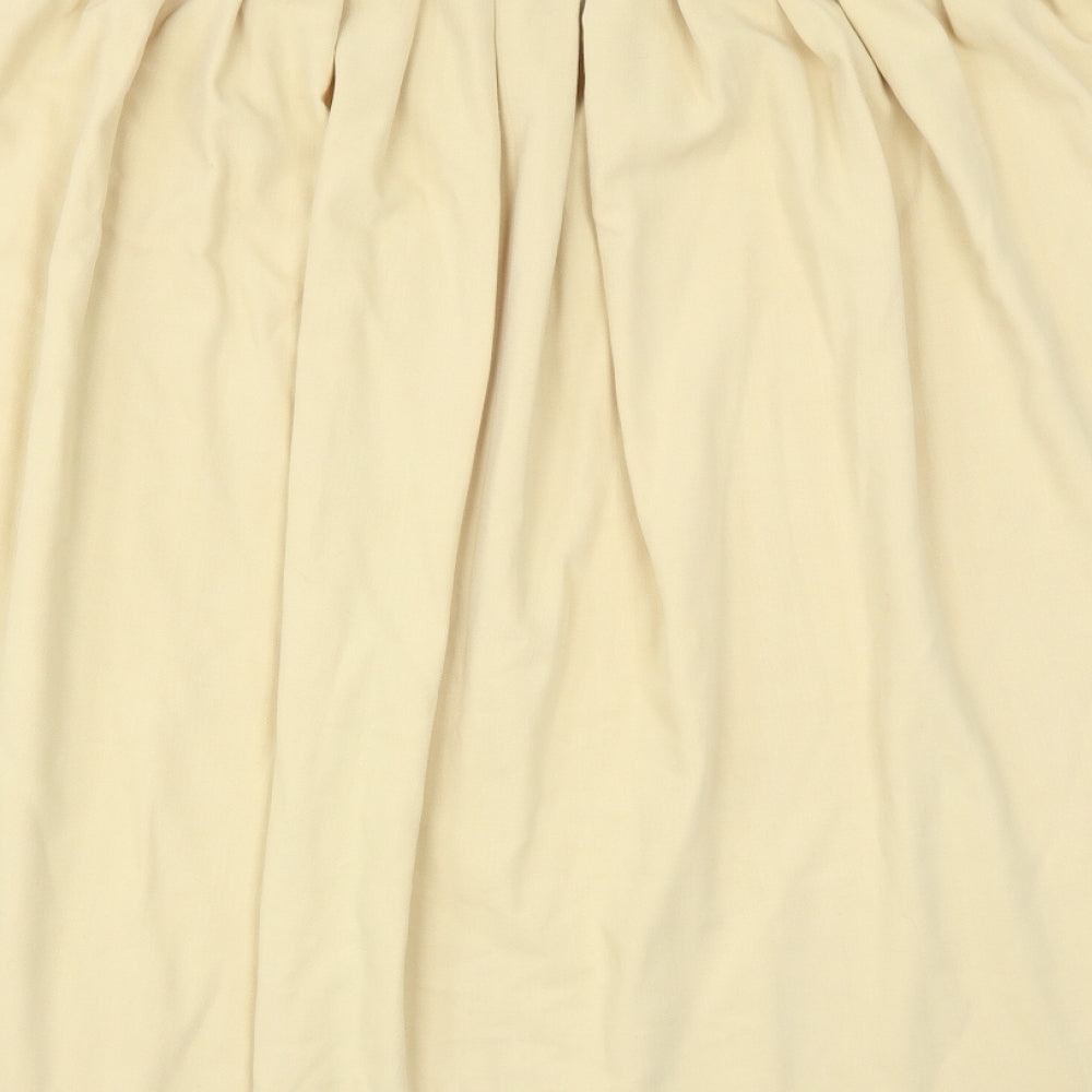 Preworn Womens Yellow   Flare Skirt Size 24  - Stretch waistband