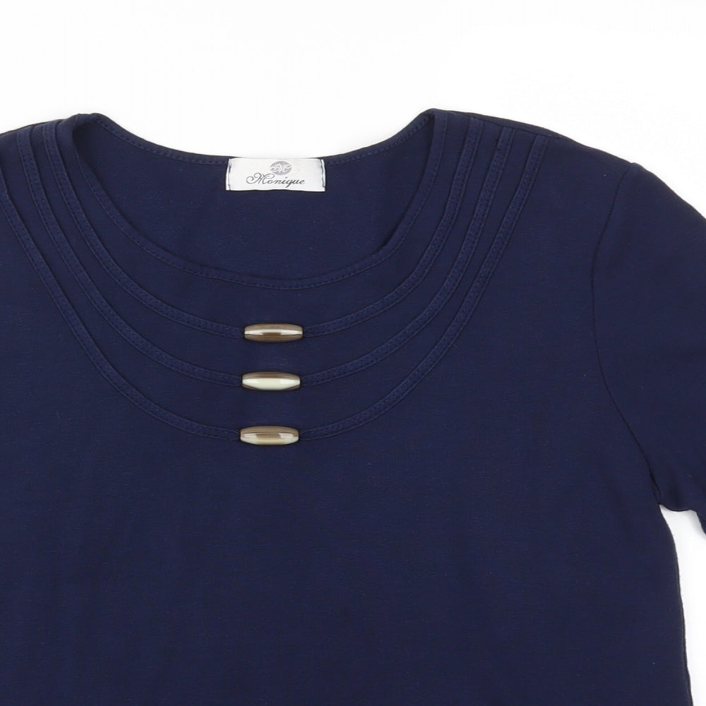 honique Womens Blue   Basic T-Shirt Size 14