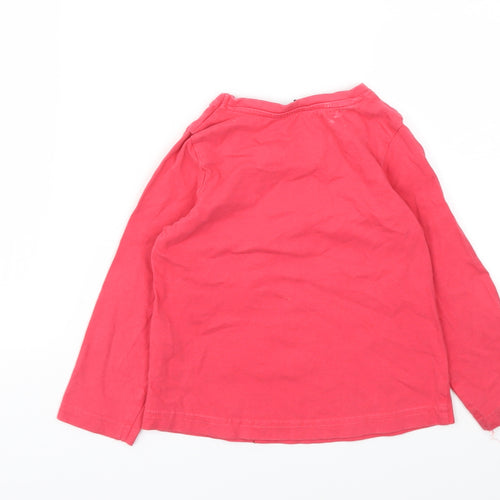 George Girls Orange Animal Print  Basic T-Shirt Size 2-3 Years