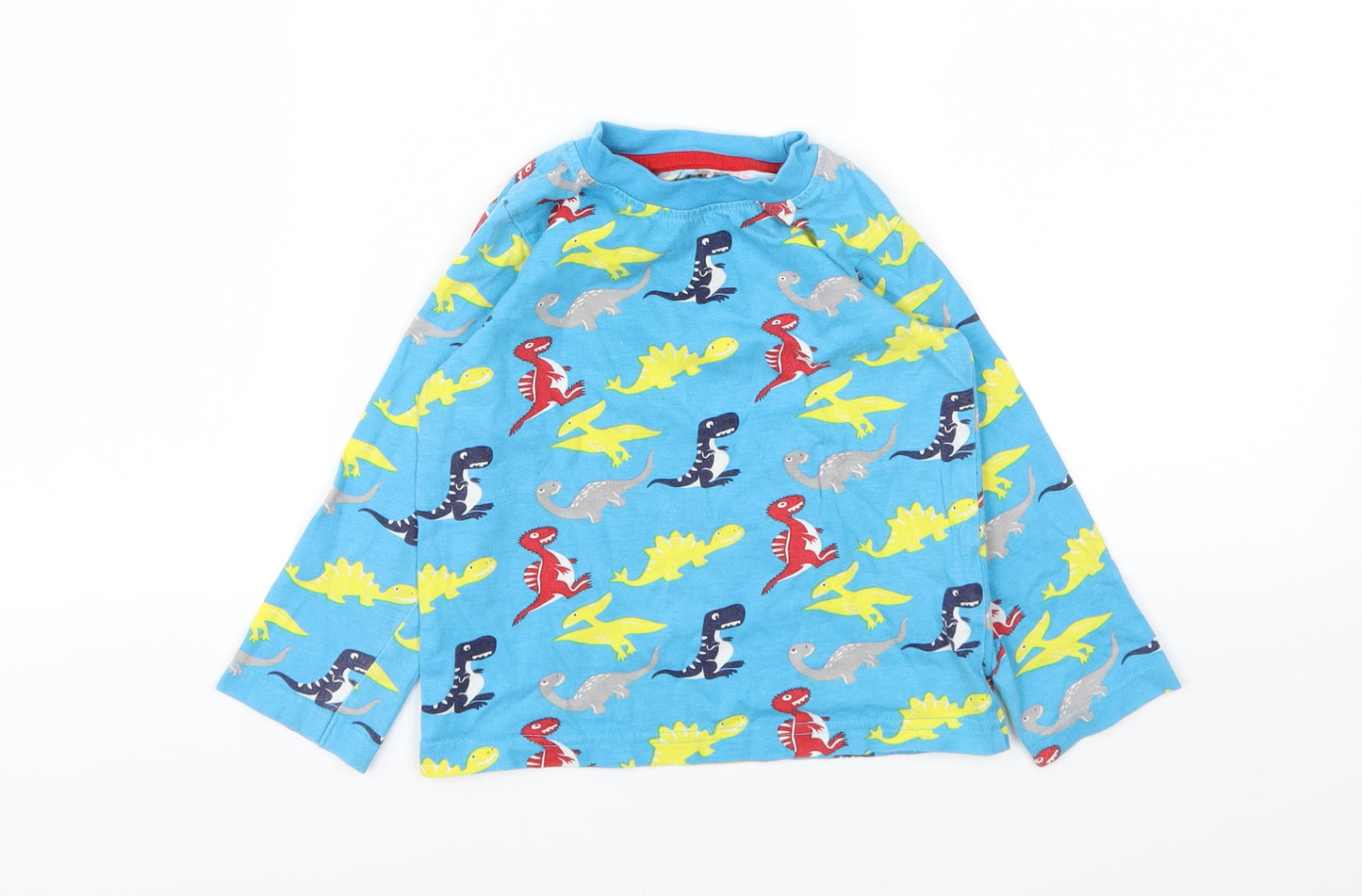 Primark Boys Blue Animal Print  Basic T-Shirt Size 2-3 Years