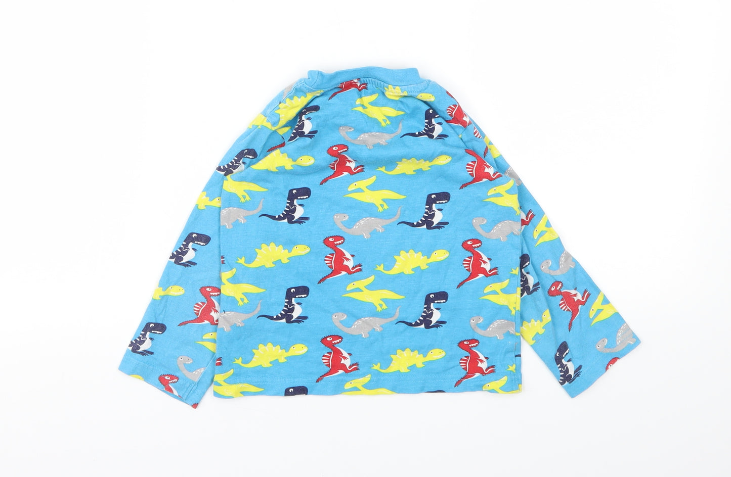 Primark Boys Blue Animal Print  Basic T-Shirt Size 2-3 Years
