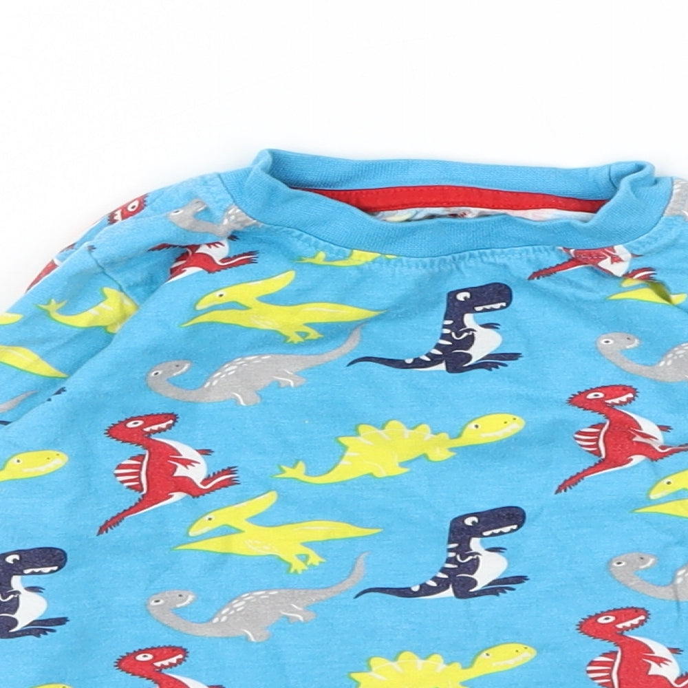 Primark Boys Blue Animal Print  Basic T-Shirt Size 2-3 Years