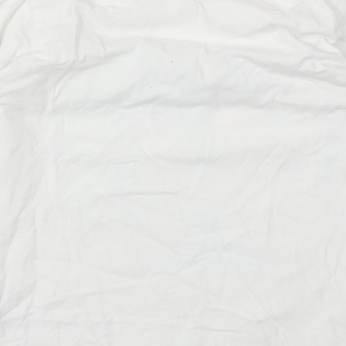 M&S Girls White Animal Print  Basic T-Shirt Size 9-10 Years