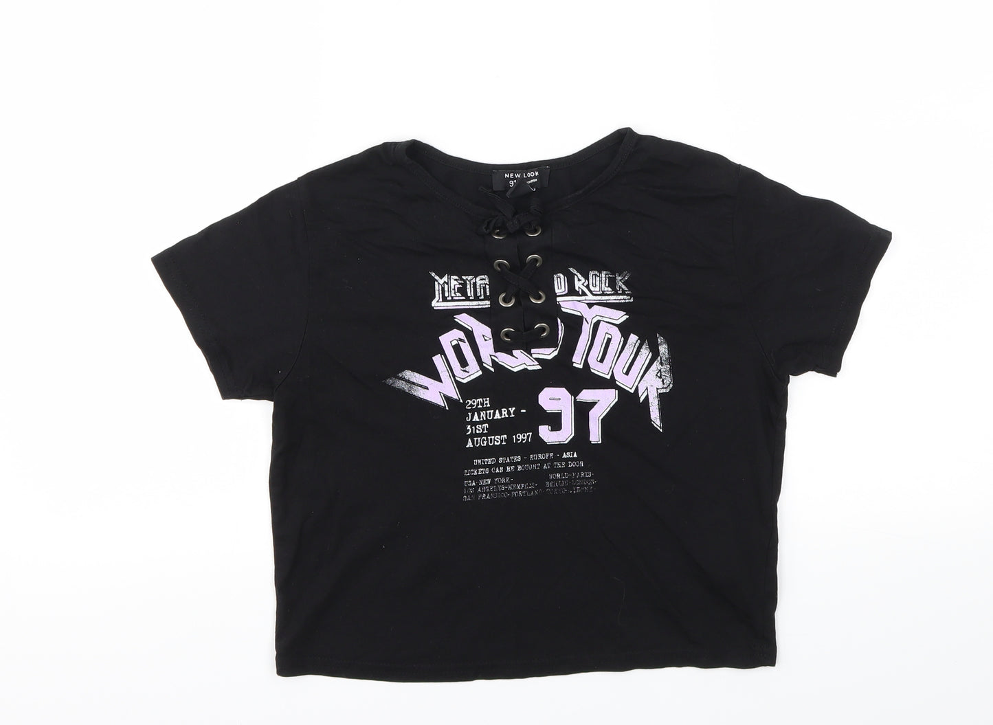 New Look Girls Black   Basic T-Shirt Size 10-11 Years