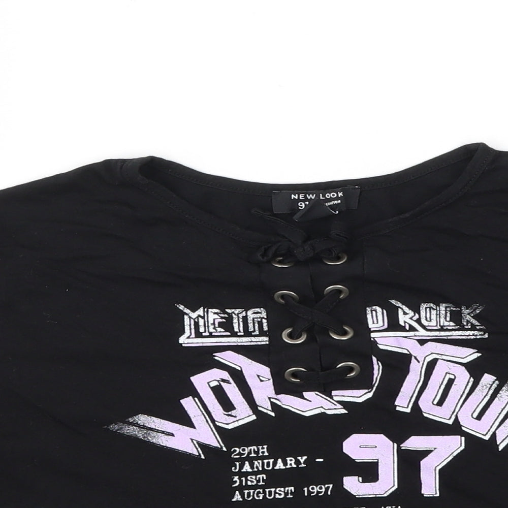 New Look Girls Black   Basic T-Shirt Size 10-11 Years