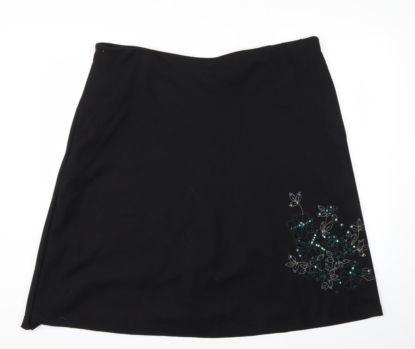 Bonmarché Womens Black   A-Line Skirt Size 24