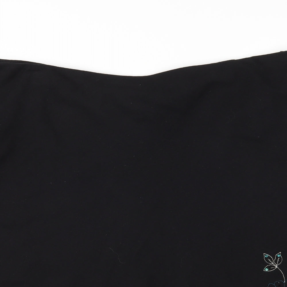 Bonmarché Womens Black   A-Line Skirt Size 24