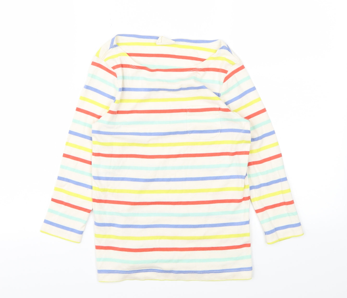 Mini Boden Girls Multicoloured Striped  Pullover T-Shirt Size 11-12 Years