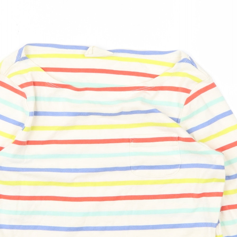 Mini Boden Girls Multicoloured Striped  Pullover T-Shirt Size 11-12 Years