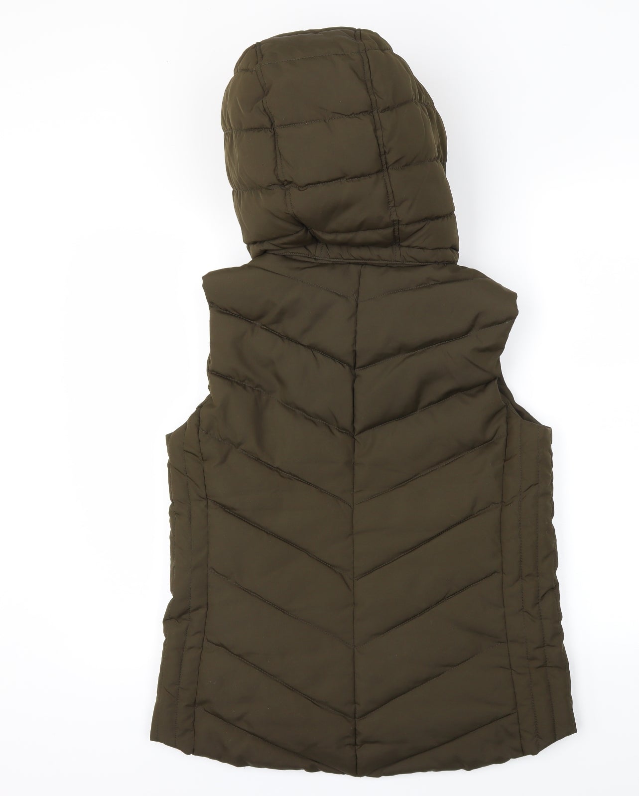 H&M Womens Green   Gilet Coat Size 6