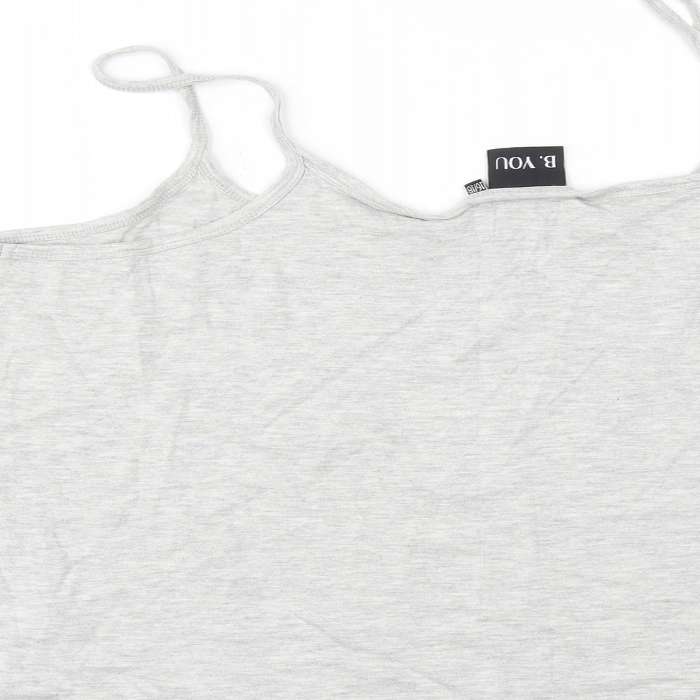 B. You  Womens Grey   Basic T-Shirt Size 16