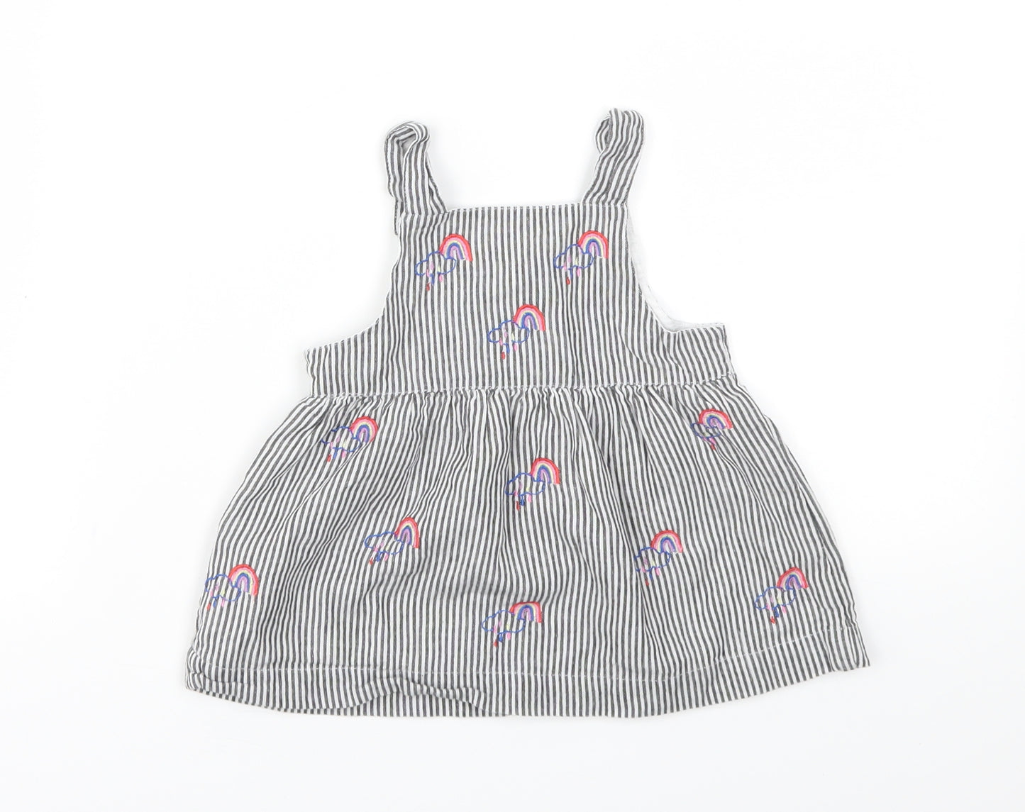 little ones Girls Black Striped  Jacket Dress  Size 3-6 Months