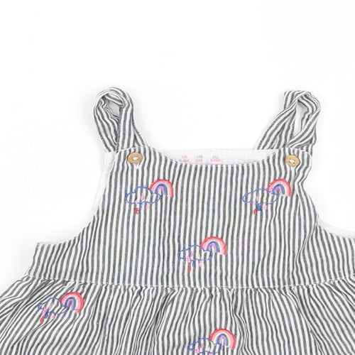 little ones Girls Black Striped  Jacket Dress  Size 3-6 Months