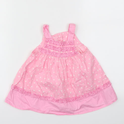 George Girls Pink Polka Dot  Fit & Flare  Size 3-6 Months
