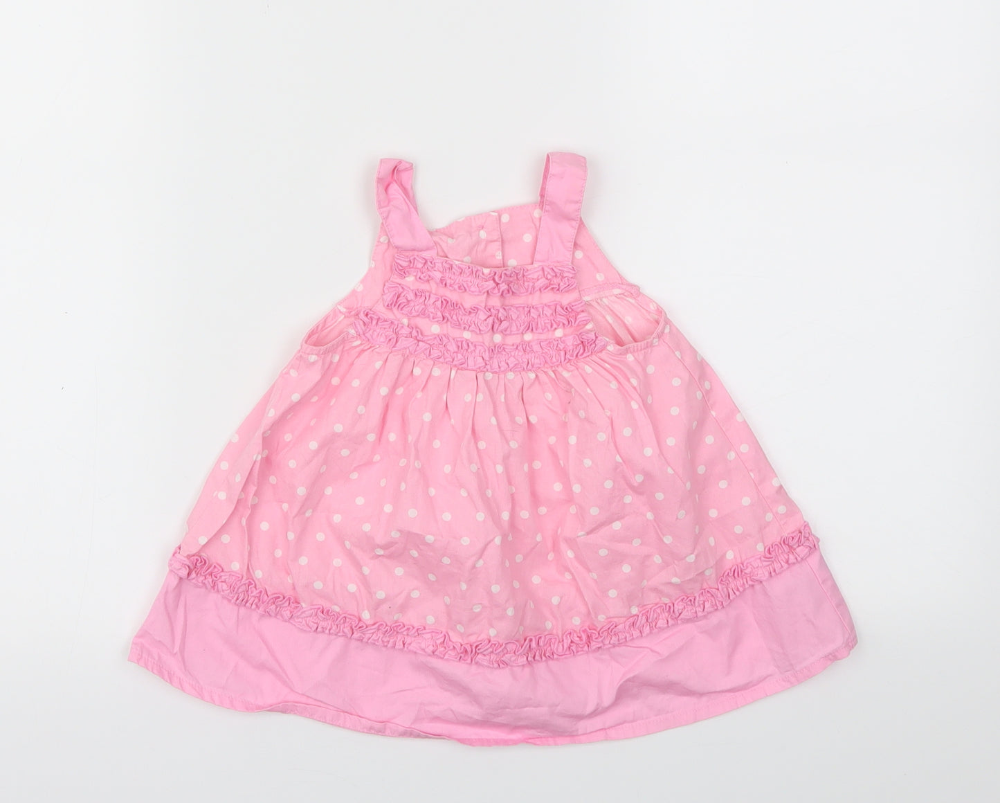 George Girls Pink Polka Dot  Fit & Flare  Size 3-6 Months
