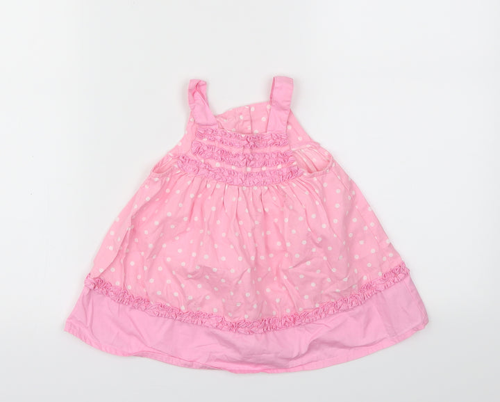 George Girls Pink Polka Dot  Fit & Flare  Size 3-6 Months