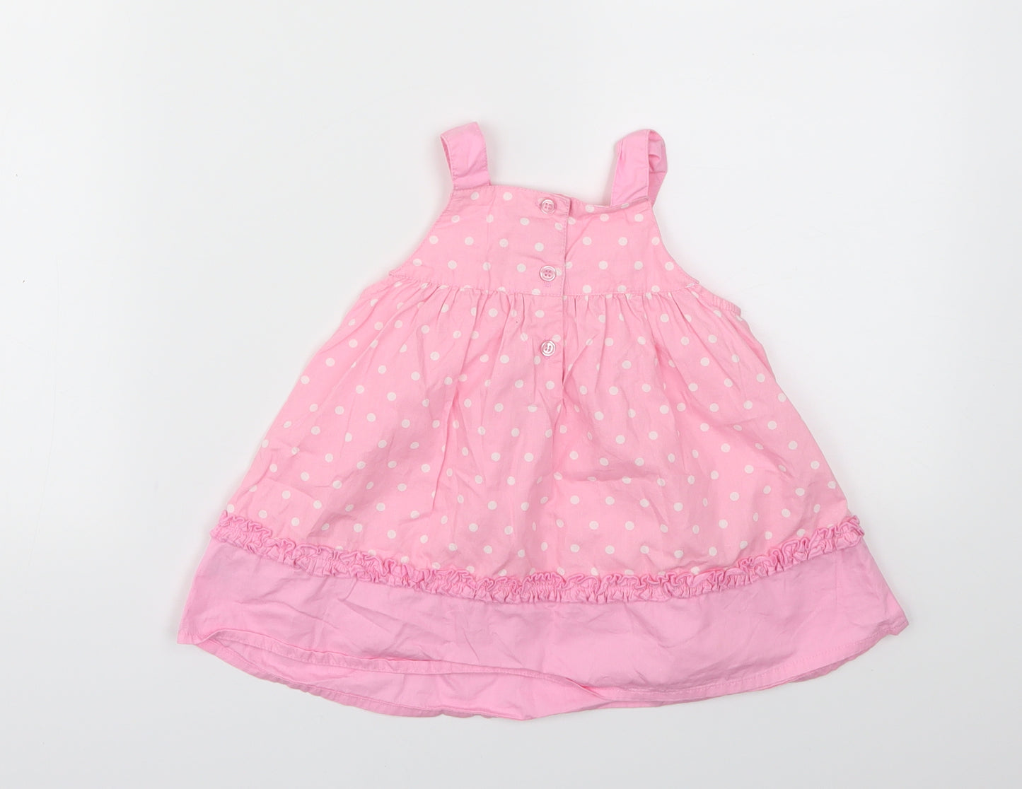 George Girls Pink Polka Dot  Fit & Flare  Size 3-6 Months