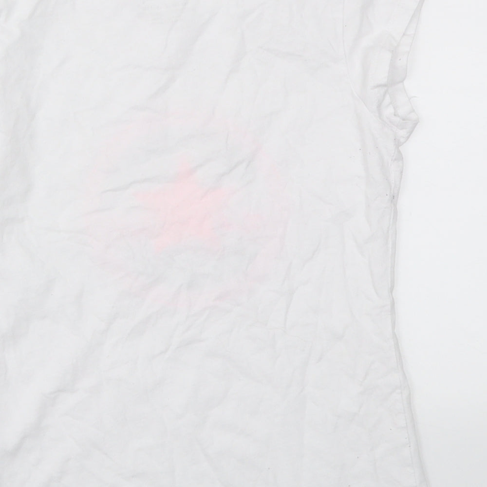 Converse Girls White   Basic T-Shirt Size L