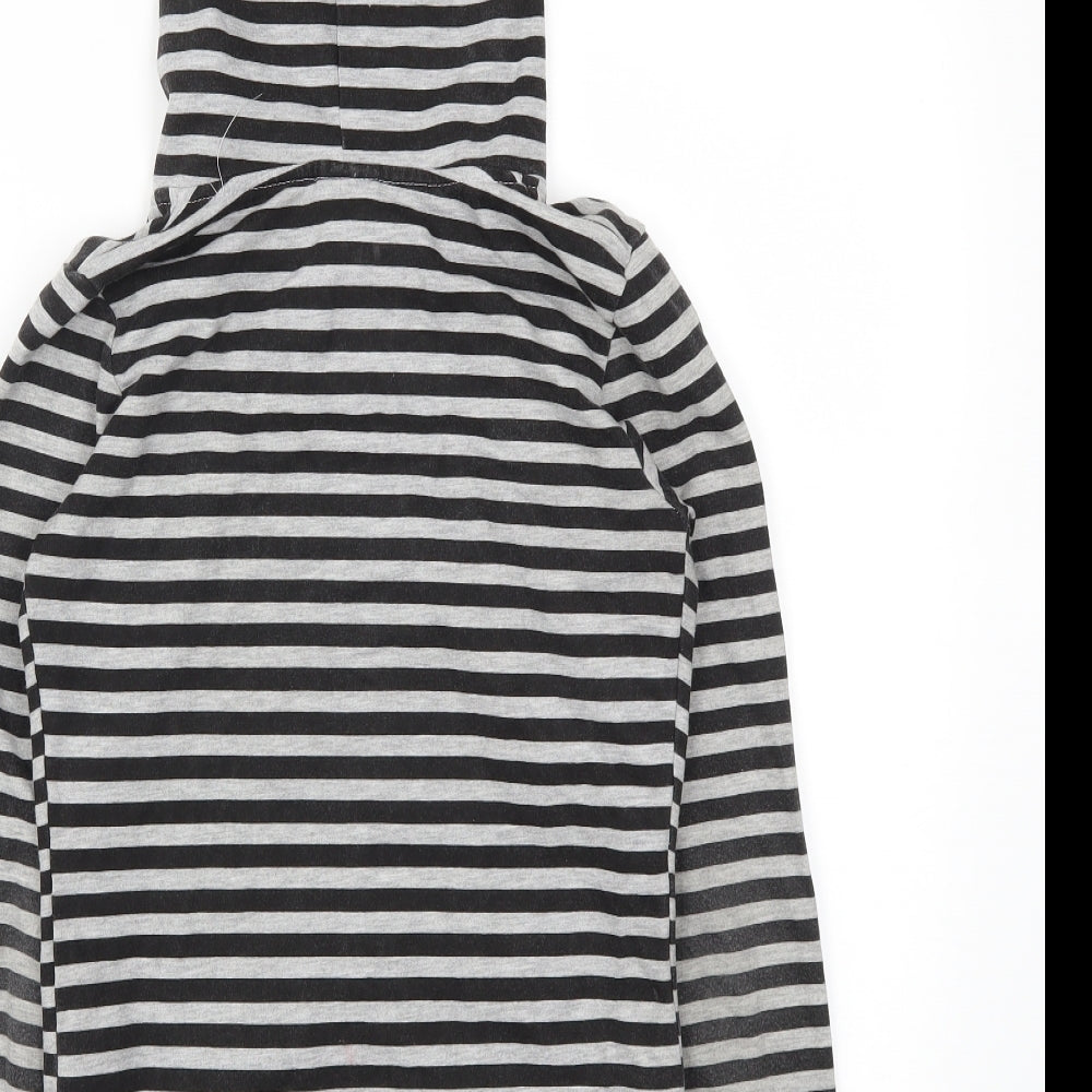 Kylie Girls Black Striped  Full Zip Jumper Size 11-12 Years