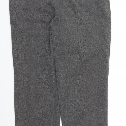 M&S Womens Grey   Trousers  Size 14 L26 in - Stretch waistband