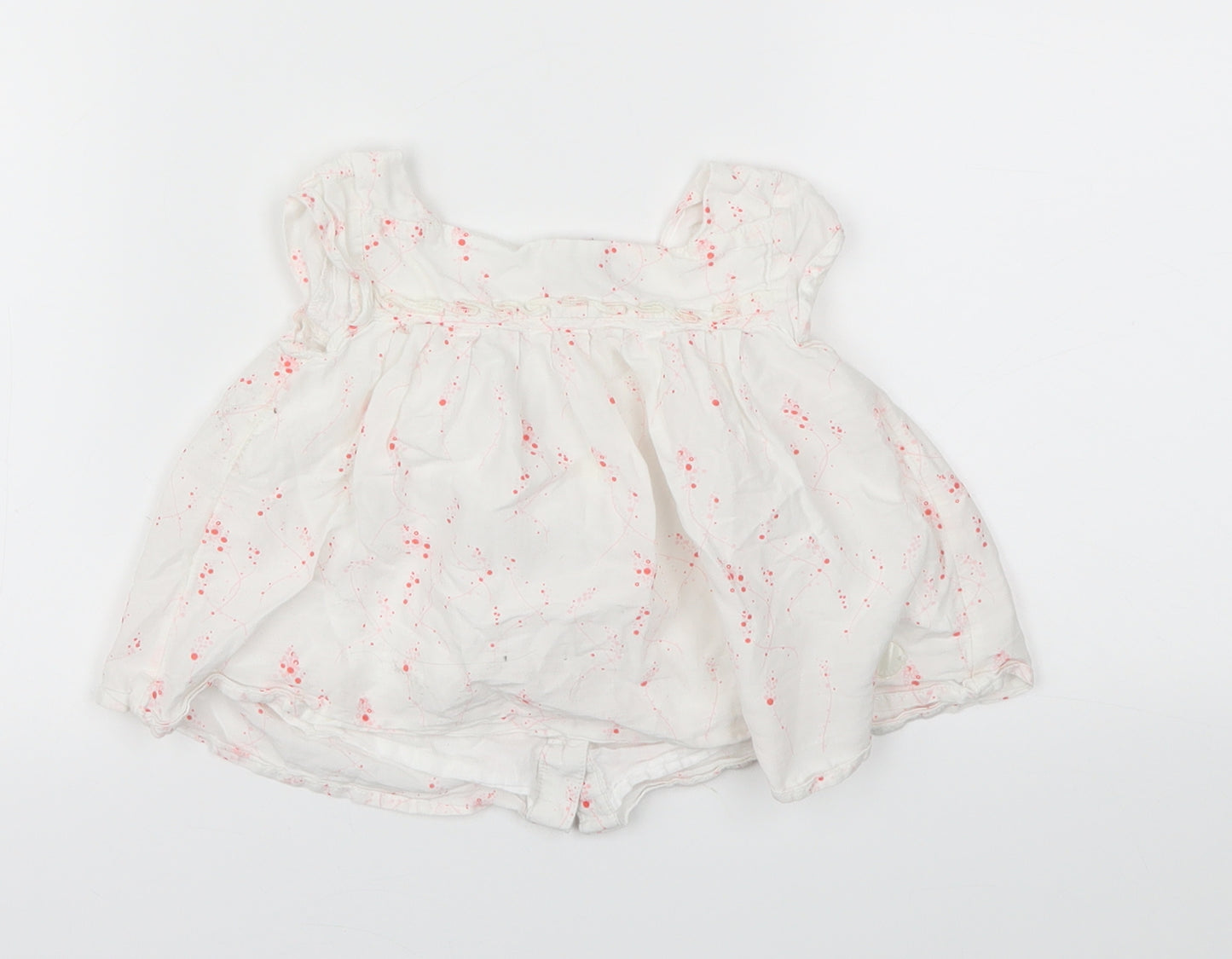 BAKER BABY  Girls White Floral  Fit & Flare  Size 9-12 Months