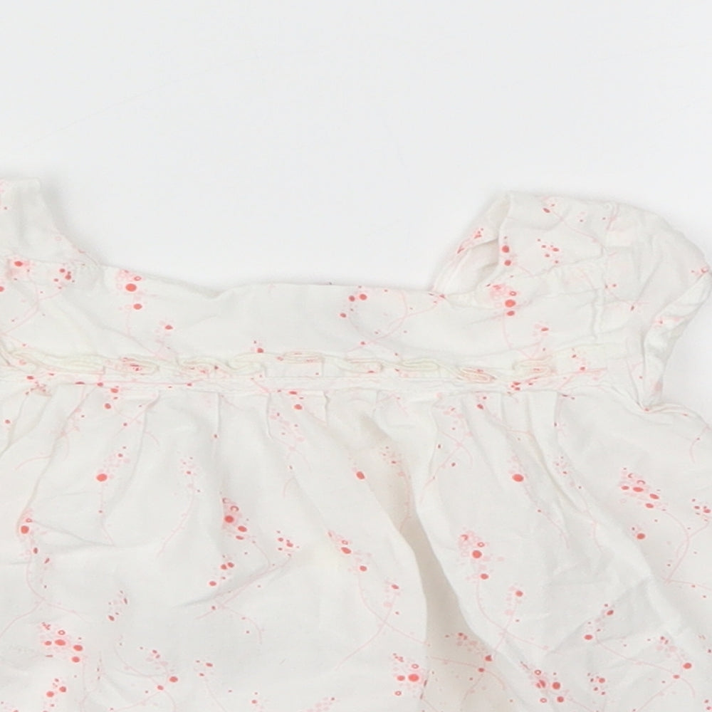 BAKER BABY  Girls White Floral  Fit & Flare  Size 9-12 Months